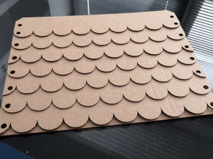 Dachkonstruktion aus Pappe