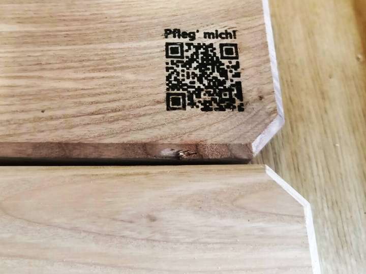 QR-Code in Holz